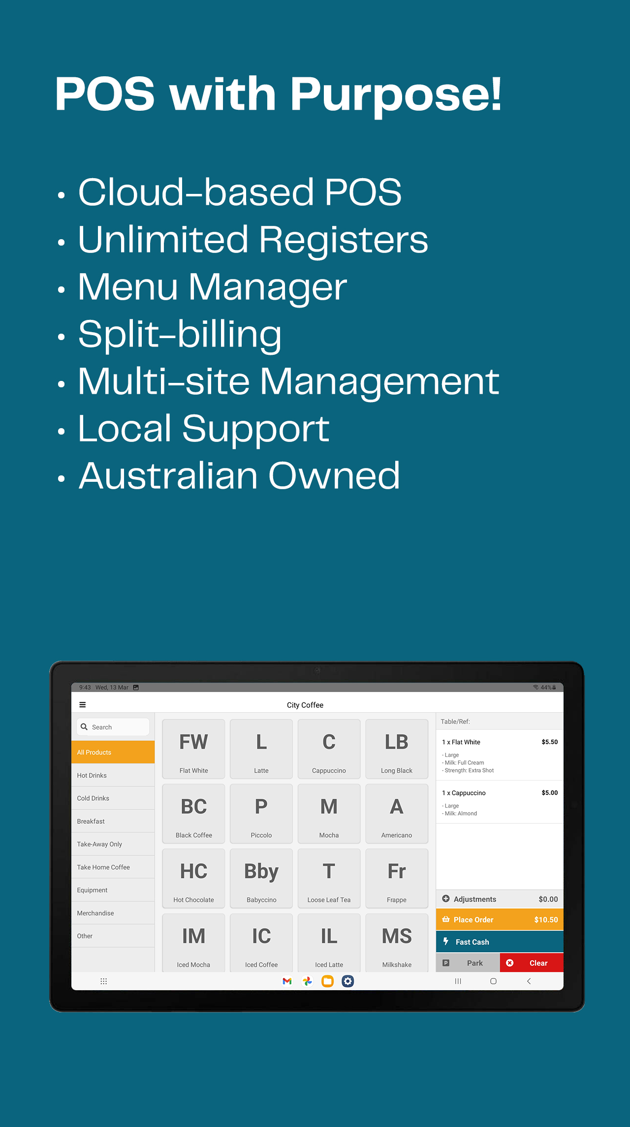 screenshot of purposePOS
