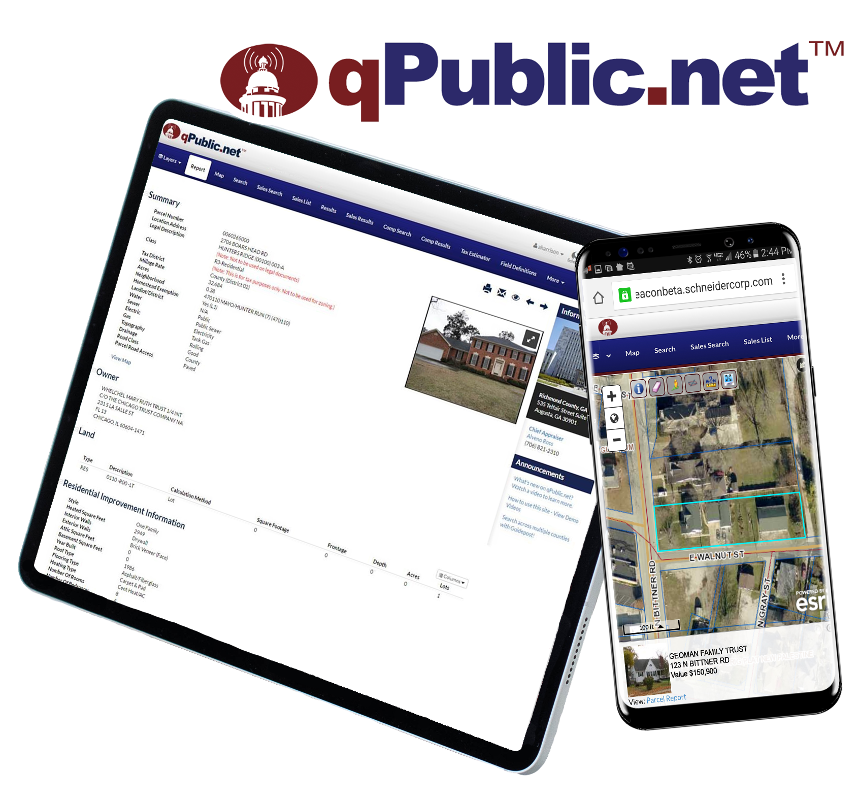 screenshot of qPublic.net