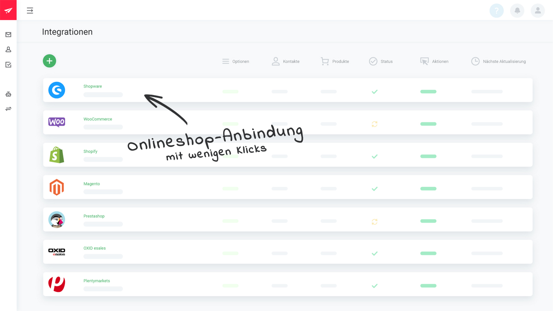 screenshot of rapidmail