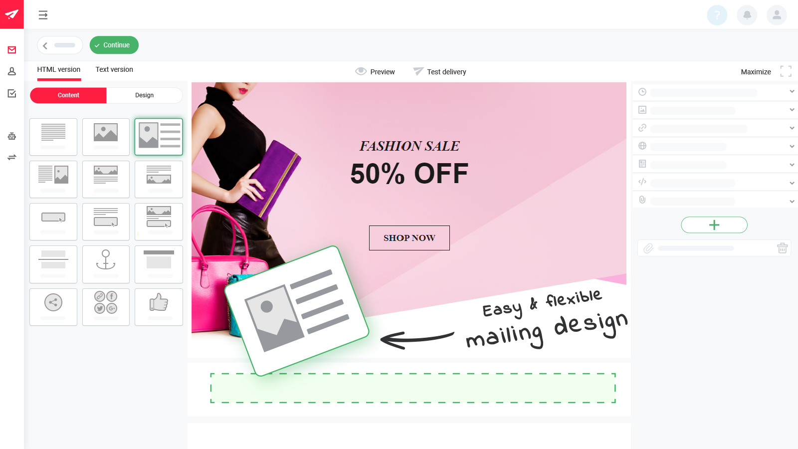 screenshot of rapidmail