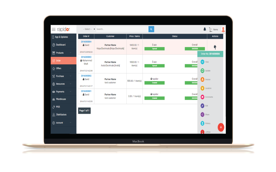 screenshot of rapidor