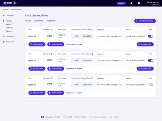 screenshot of reciTAL