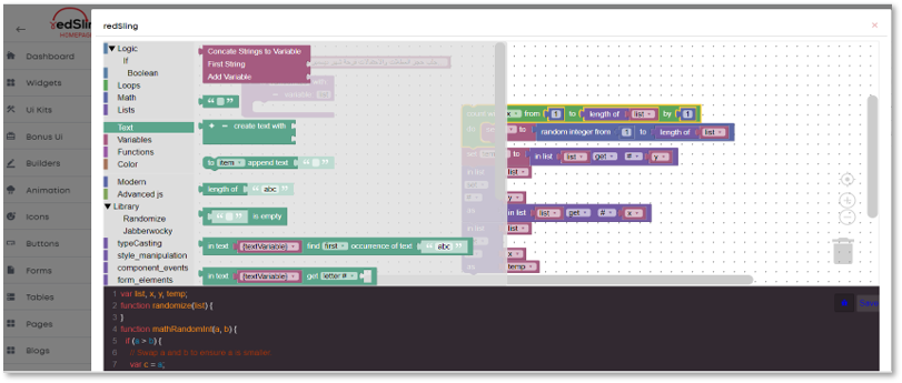screenshot of redSling