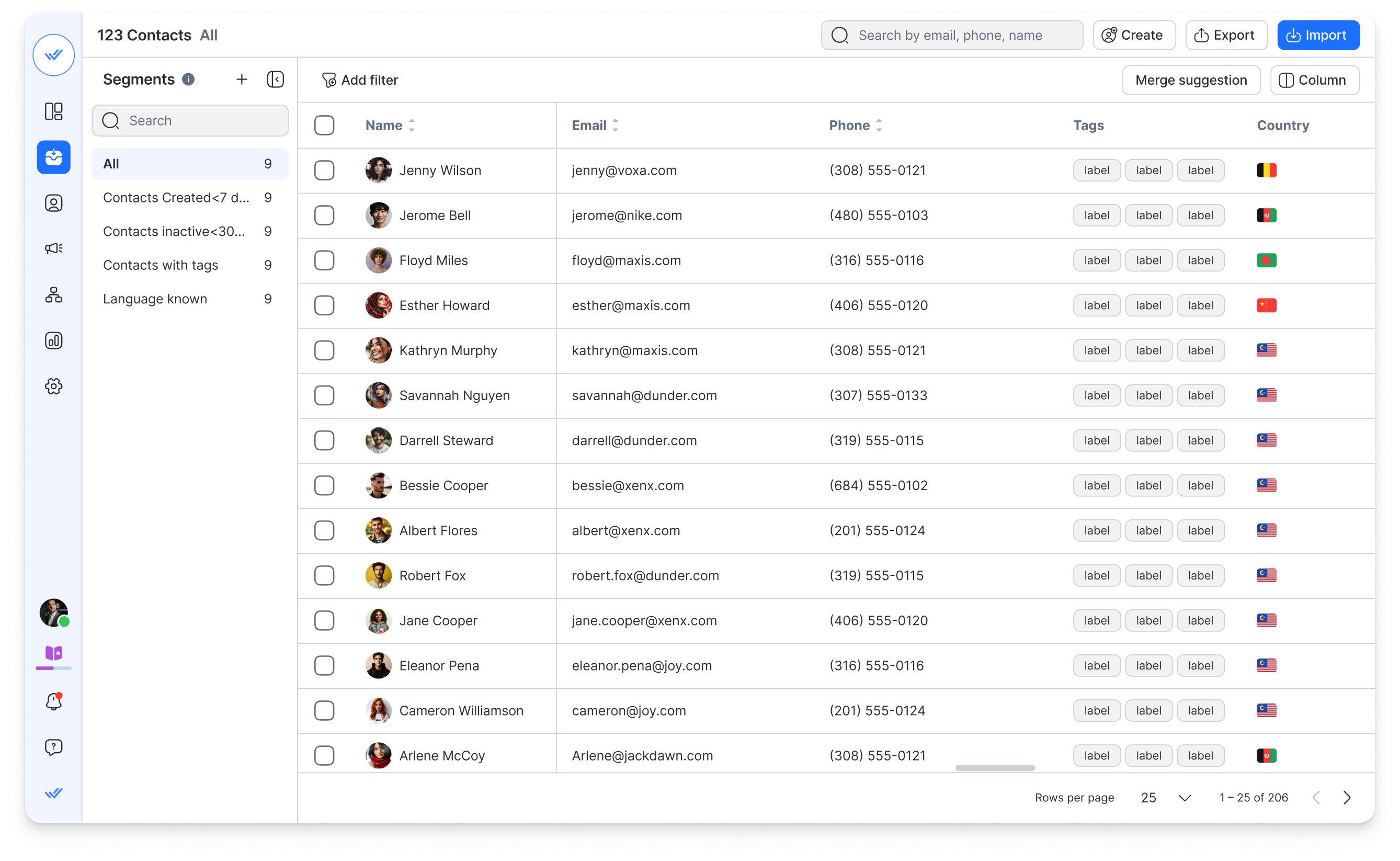 screenshot of respond.io