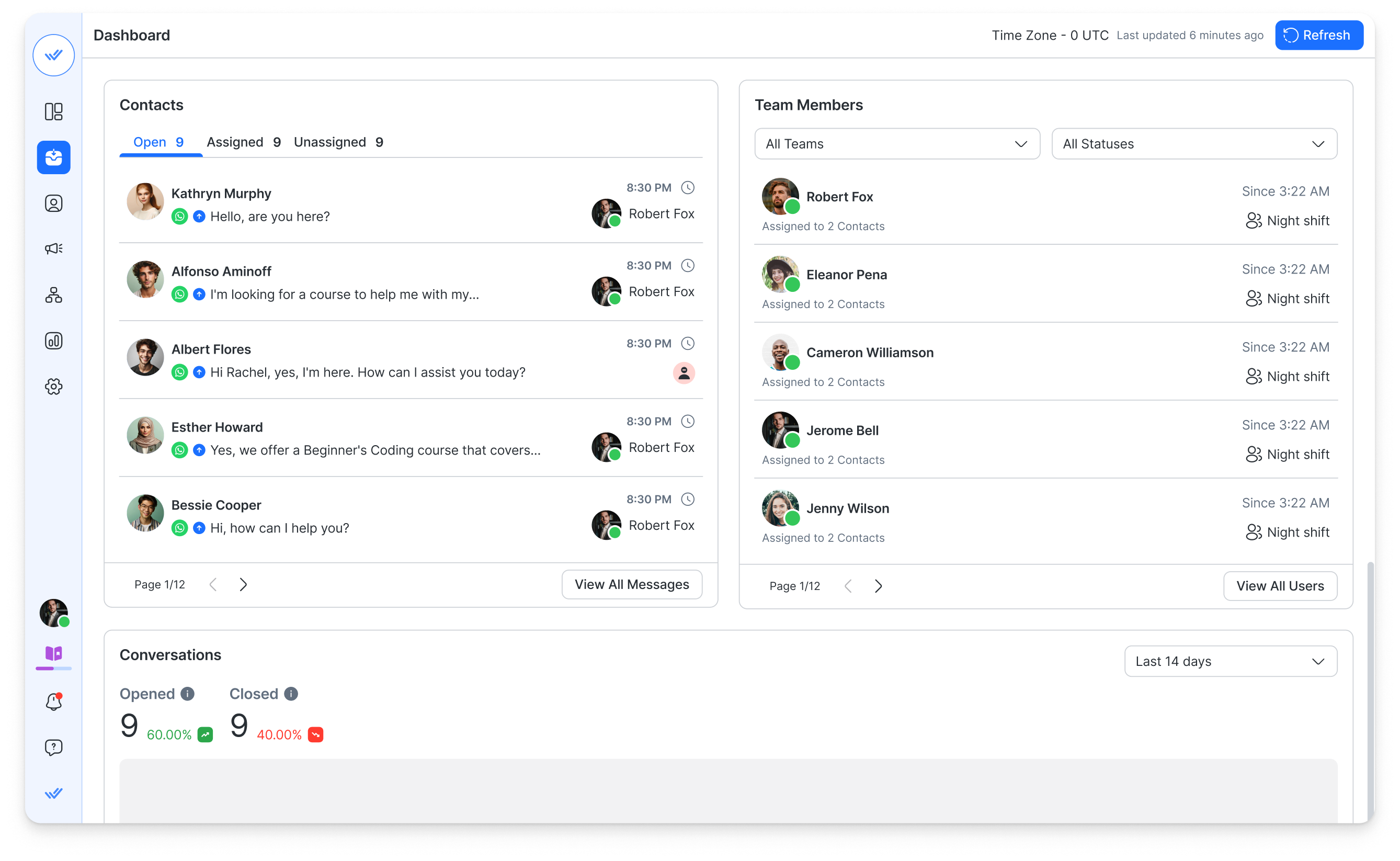 screenshot of respond.io