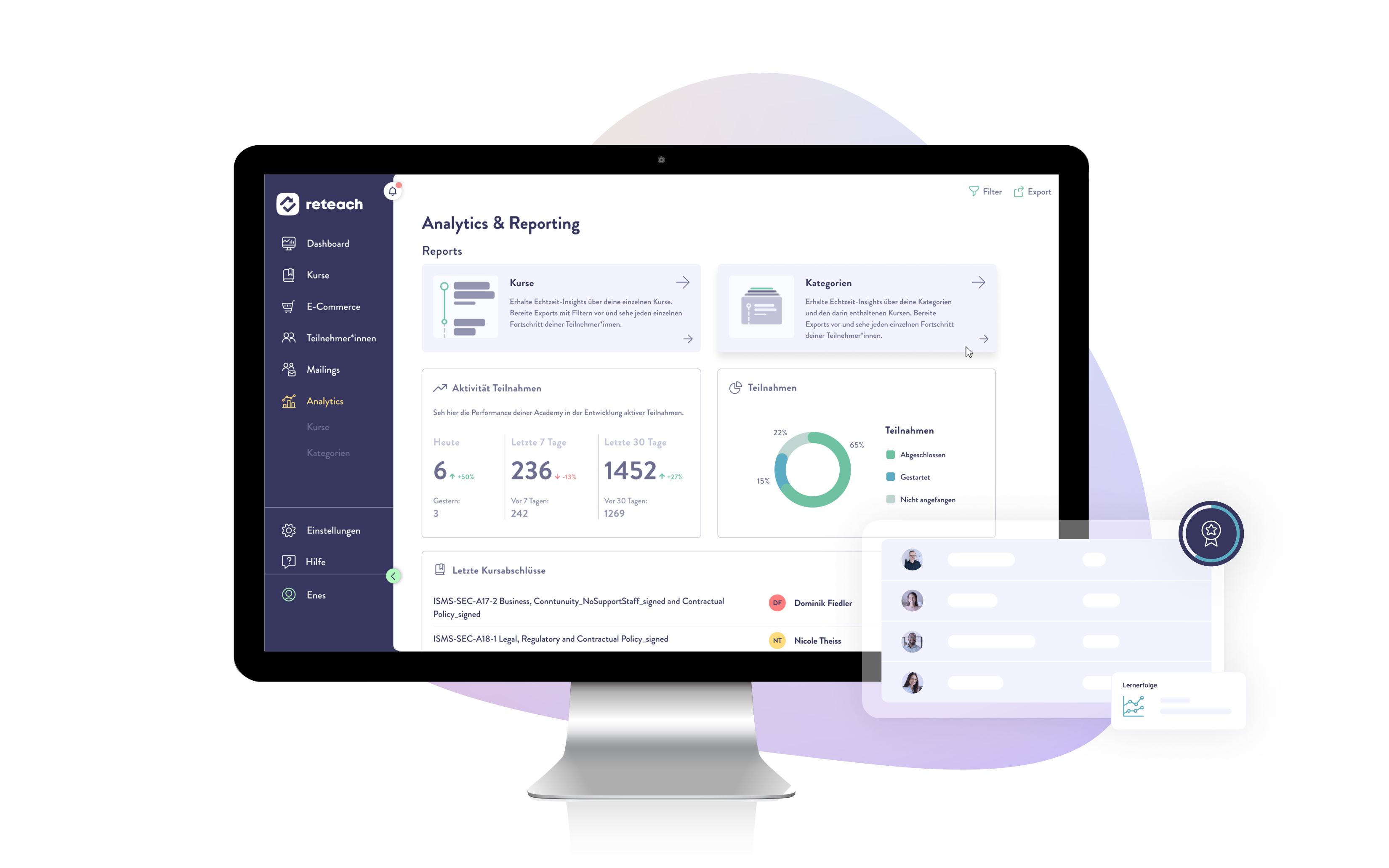 screenshot of reteach