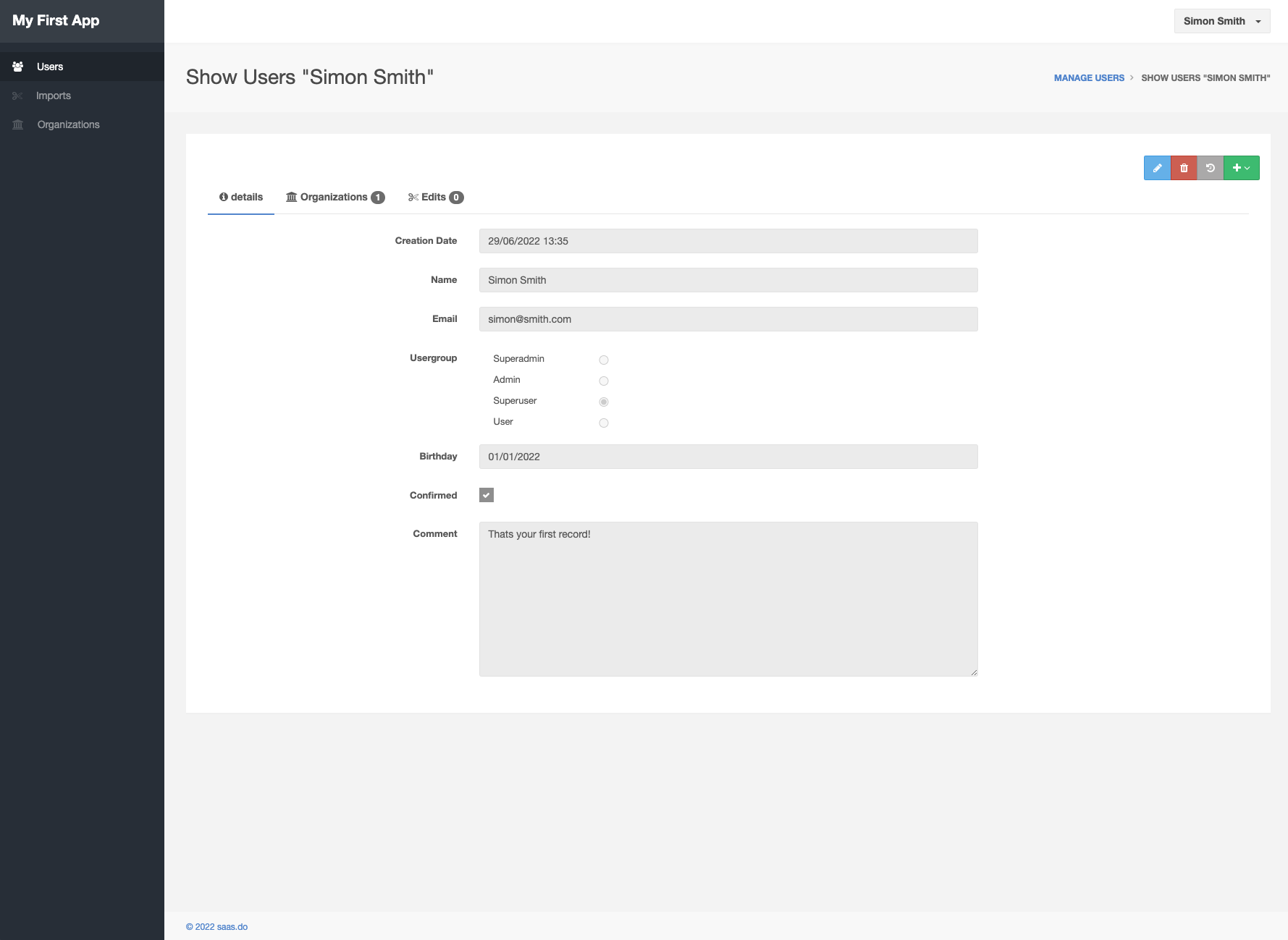 screenshot of saas.do