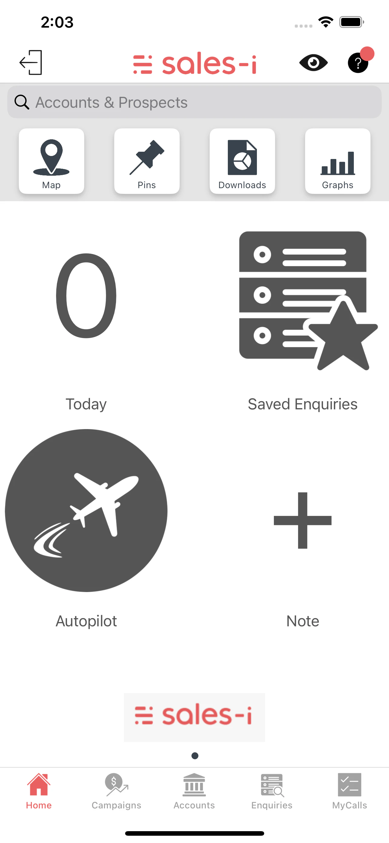 screenshot of sales-i