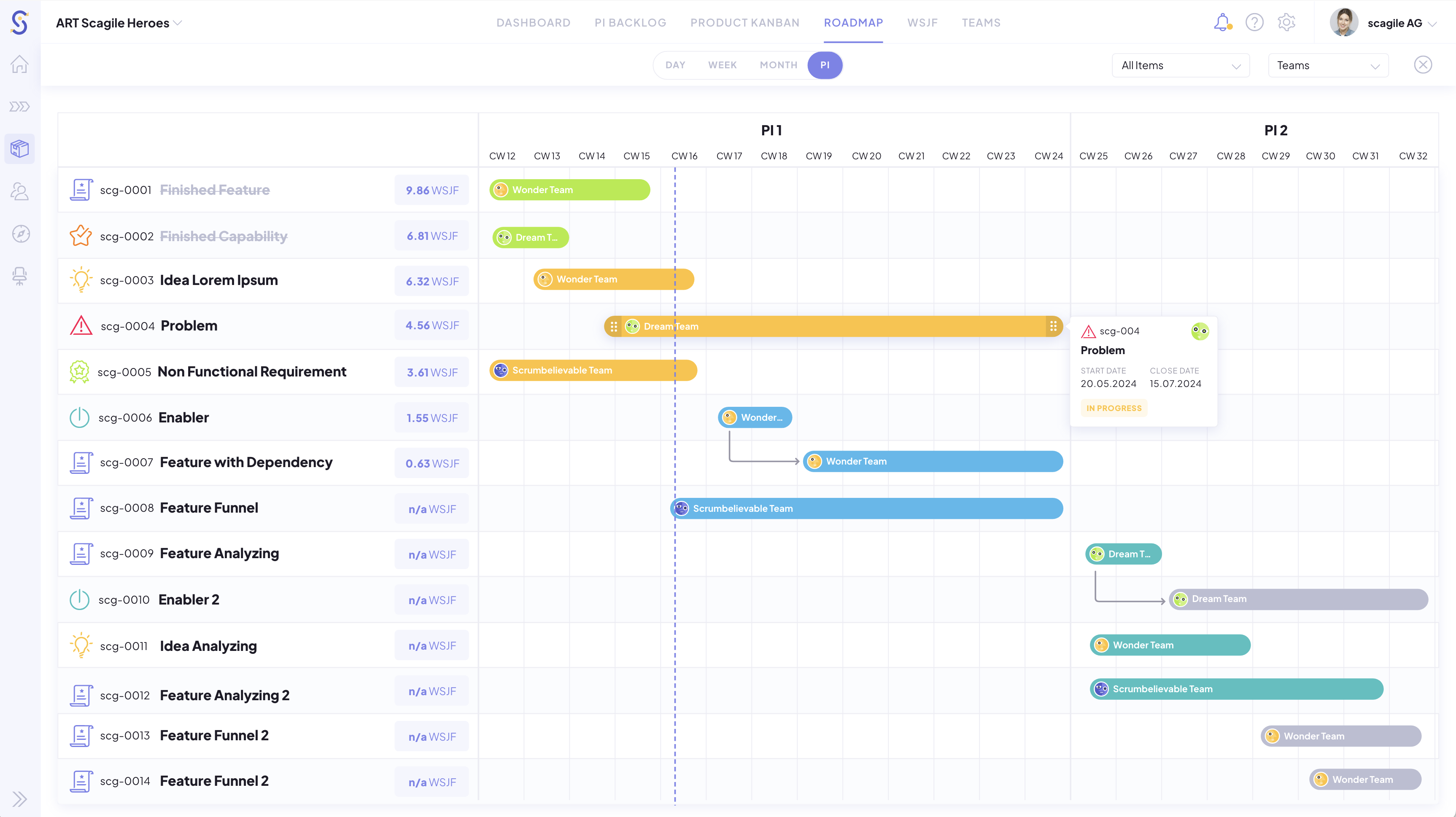 screenshot of scagile