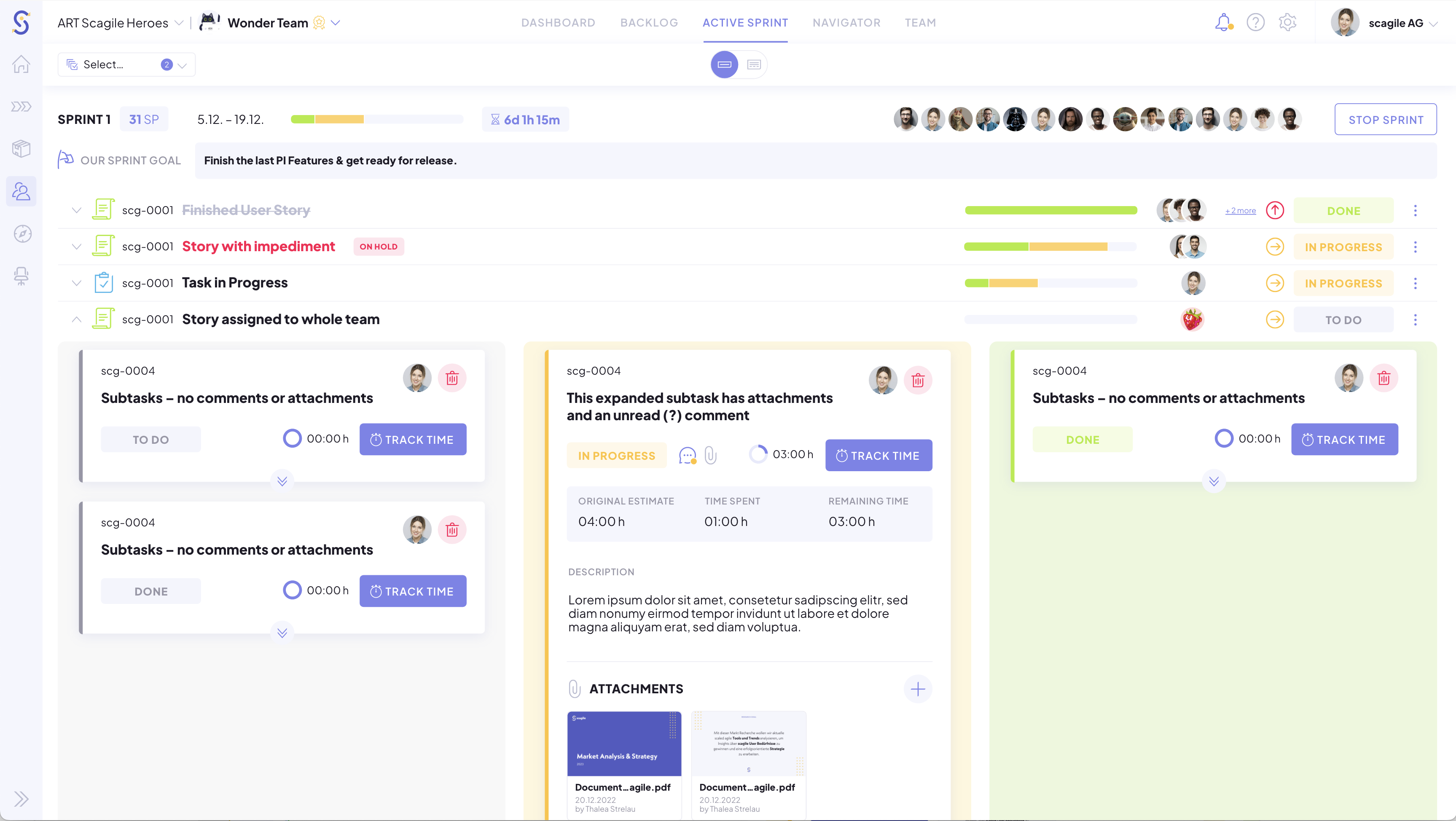 screenshot of scagile