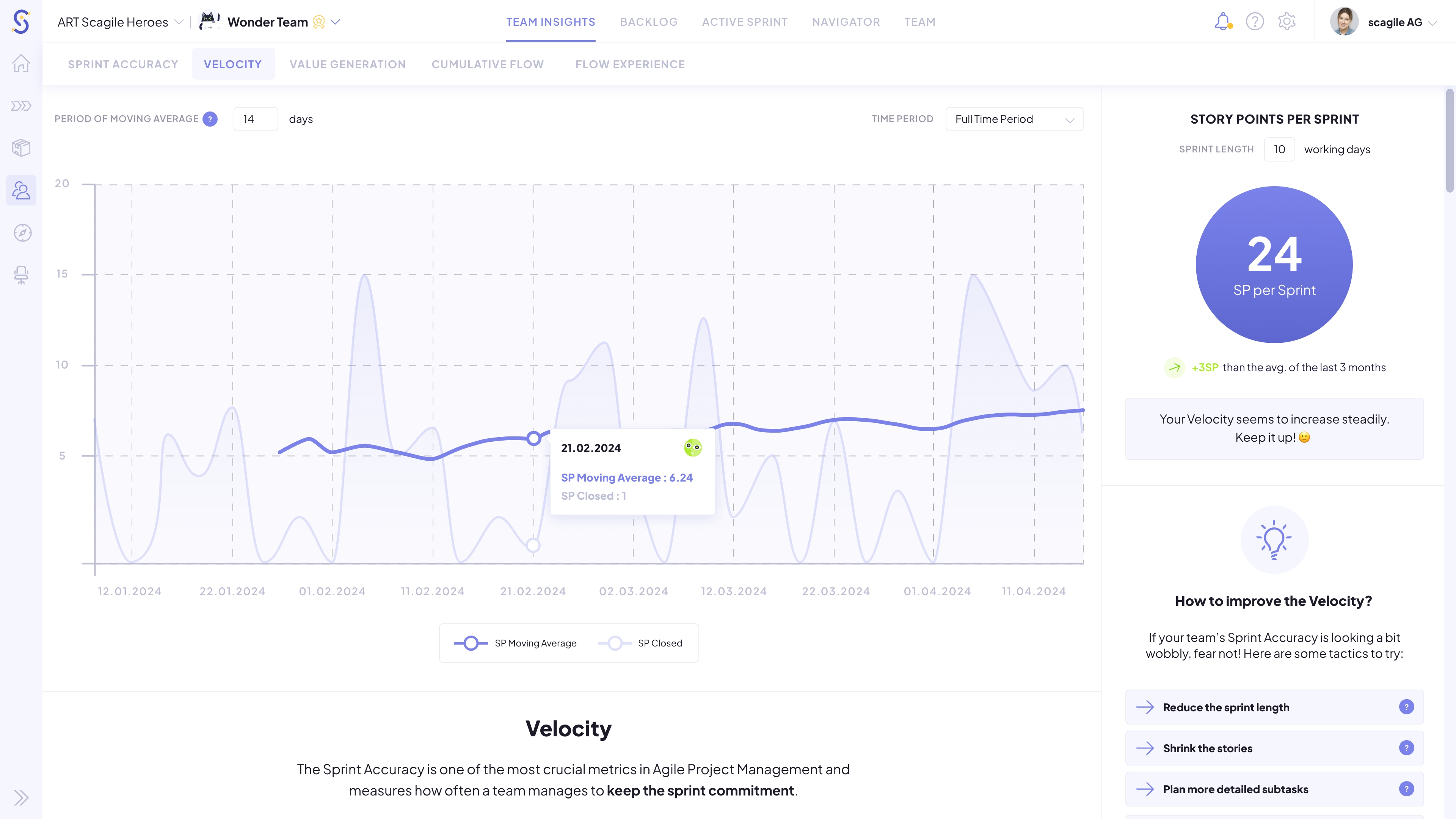 screenshot of scagile