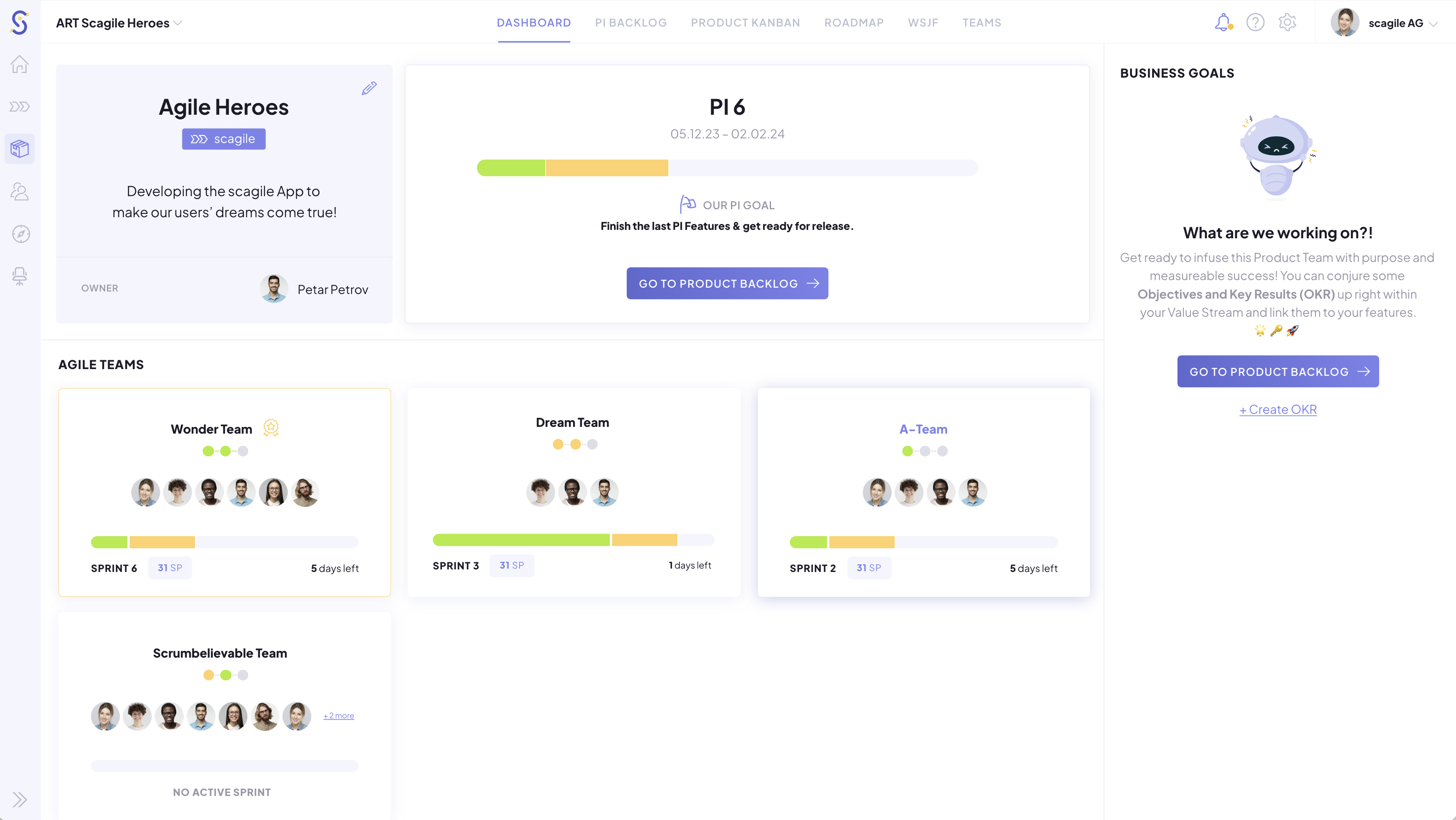 screenshot of scagile