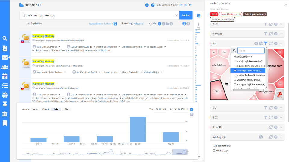 screenshot of searchIT