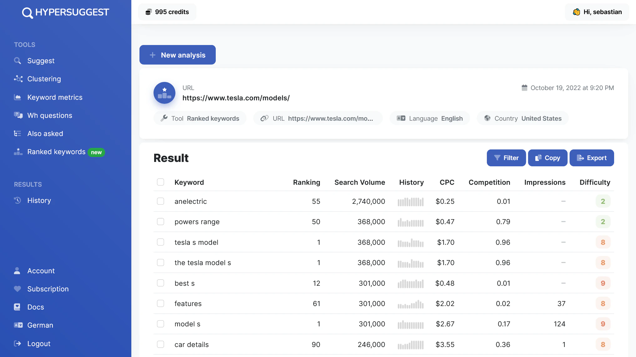 screenshot of seospark