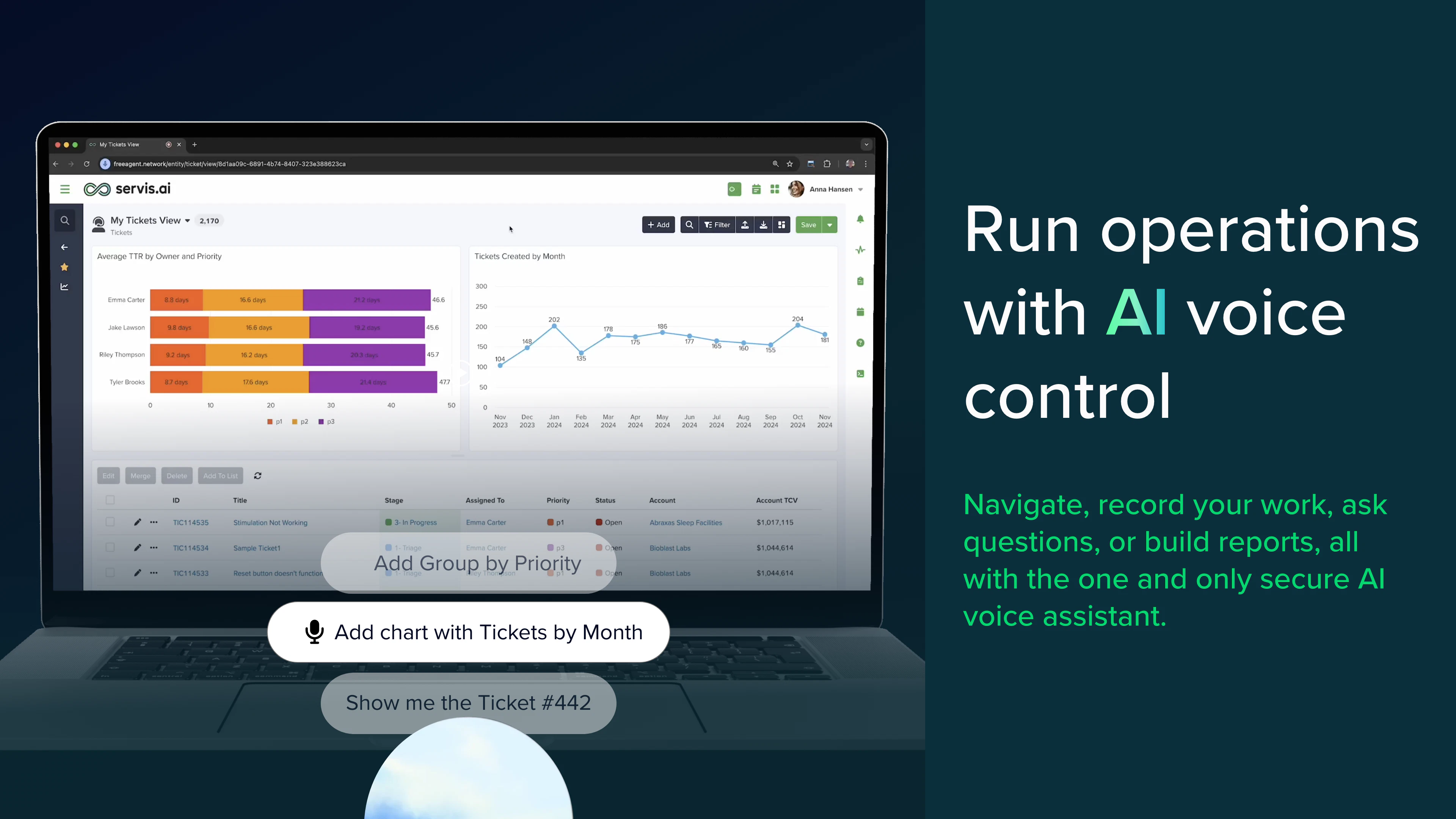 screenshot of servis.ai