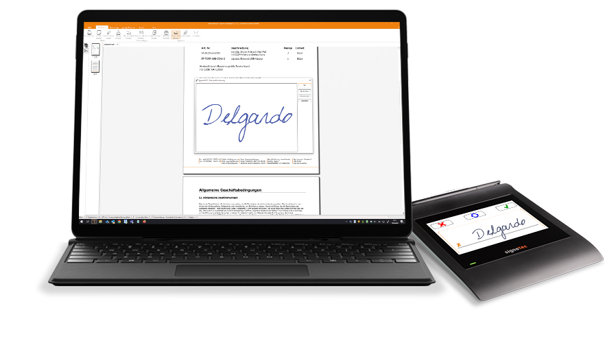 screenshot of signoSign