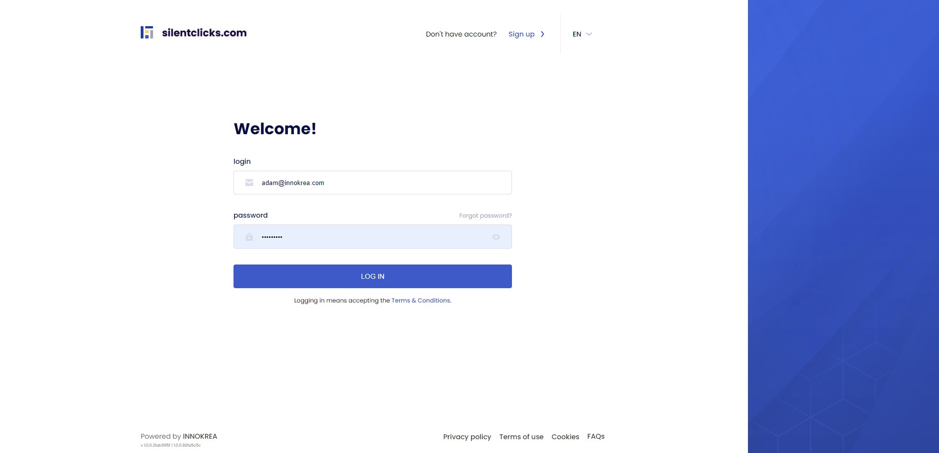 screenshot of silentclicks.com