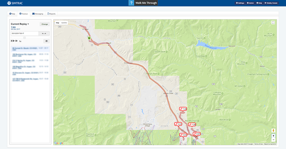 screenshot of simTRAC