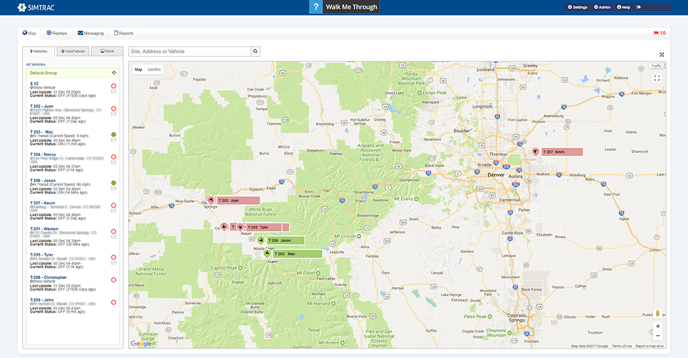 screenshot of simTRAC