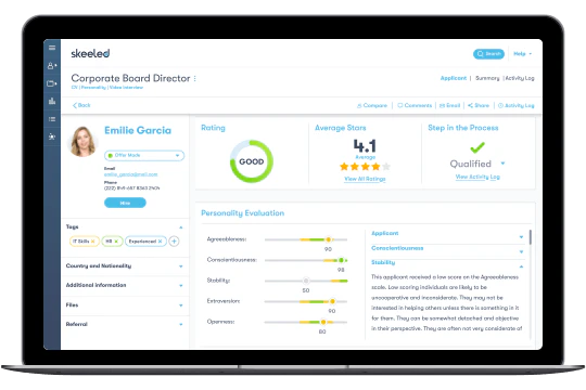 screenshot of skeeled