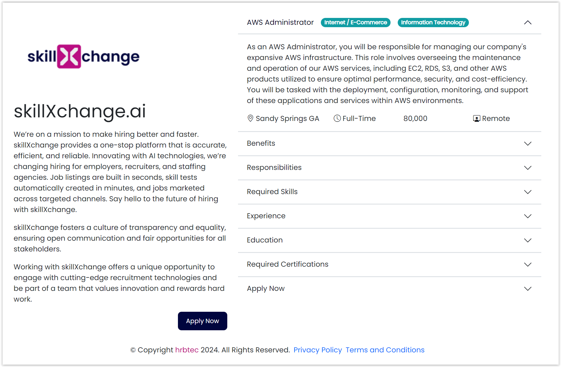 screenshot of skillXchange