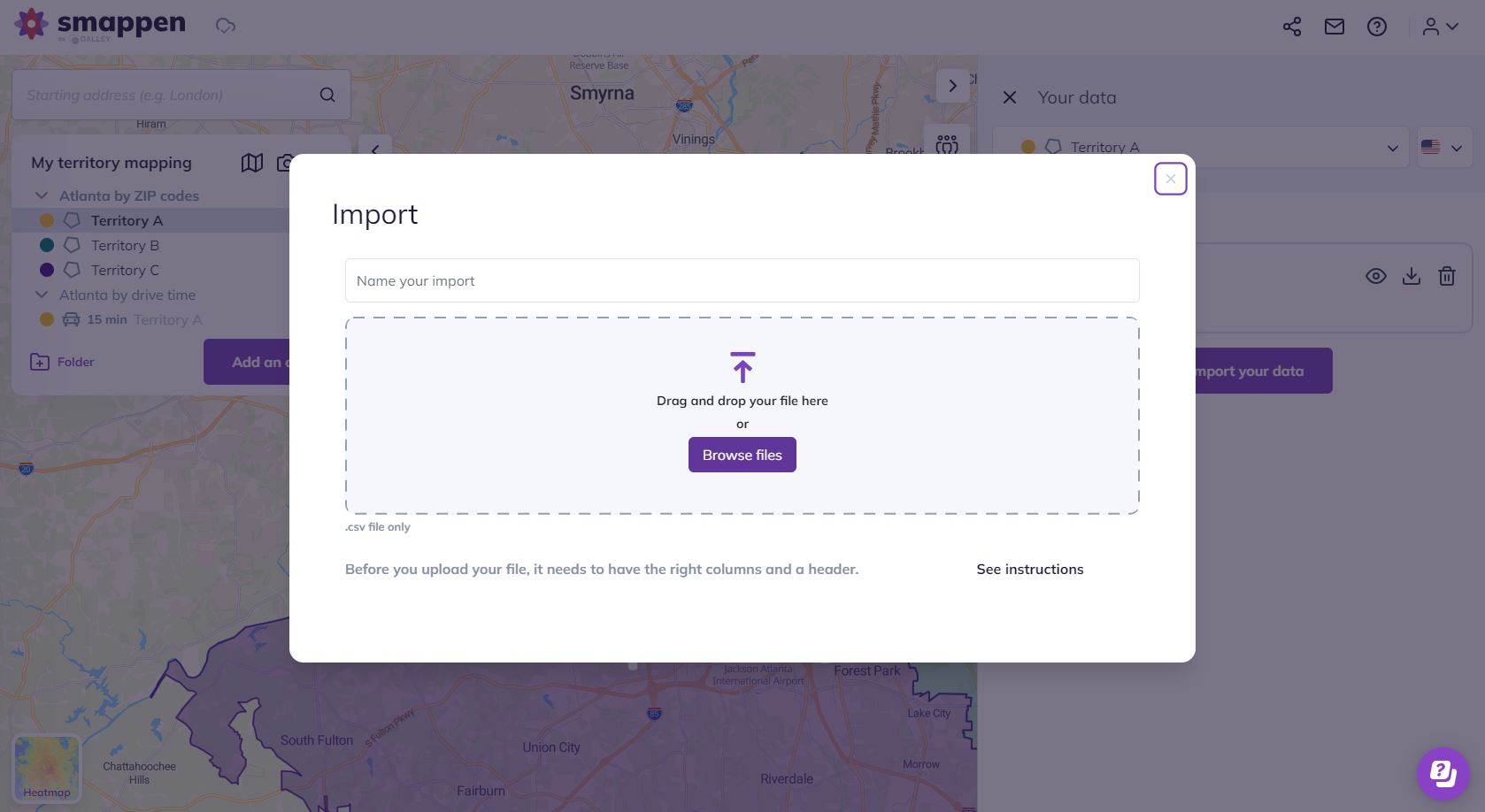 screenshot of smappen