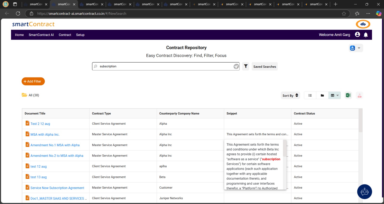 screenshot of smartContract