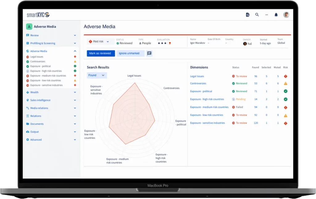 screenshot of smartKYC