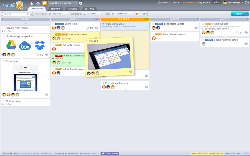 screenshot of smartQ