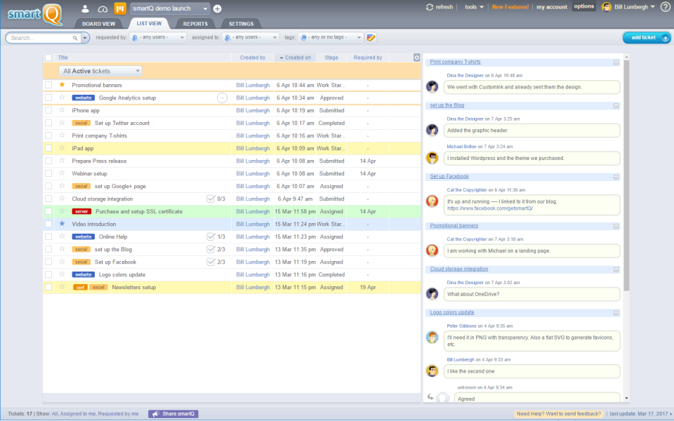 screenshot of smartQ