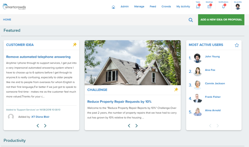 screenshot of smartcrowds