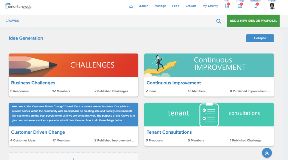 screenshot of smartcrowds