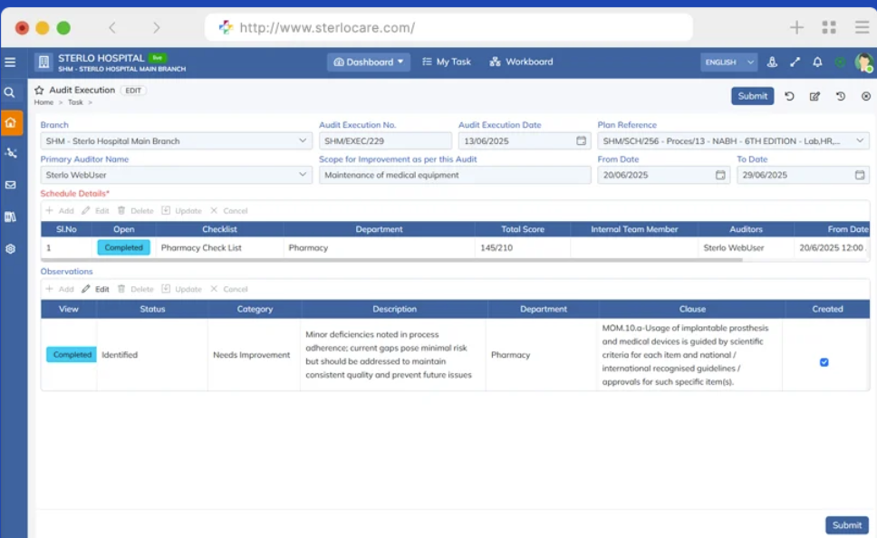 screenshot of sterloCare