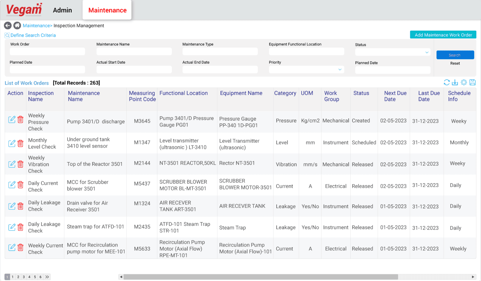 screenshot of vMaint