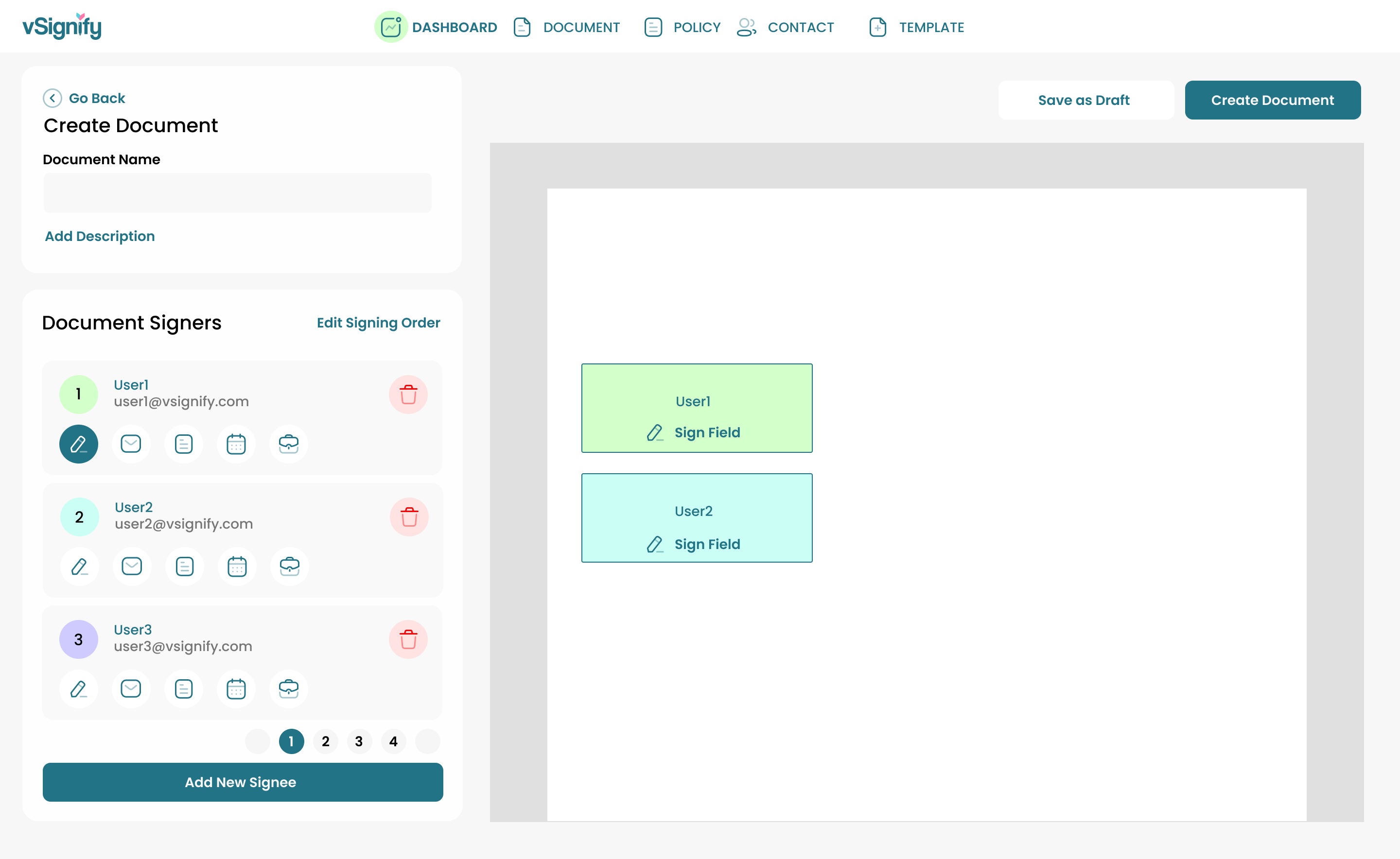 screenshot of vSignify
