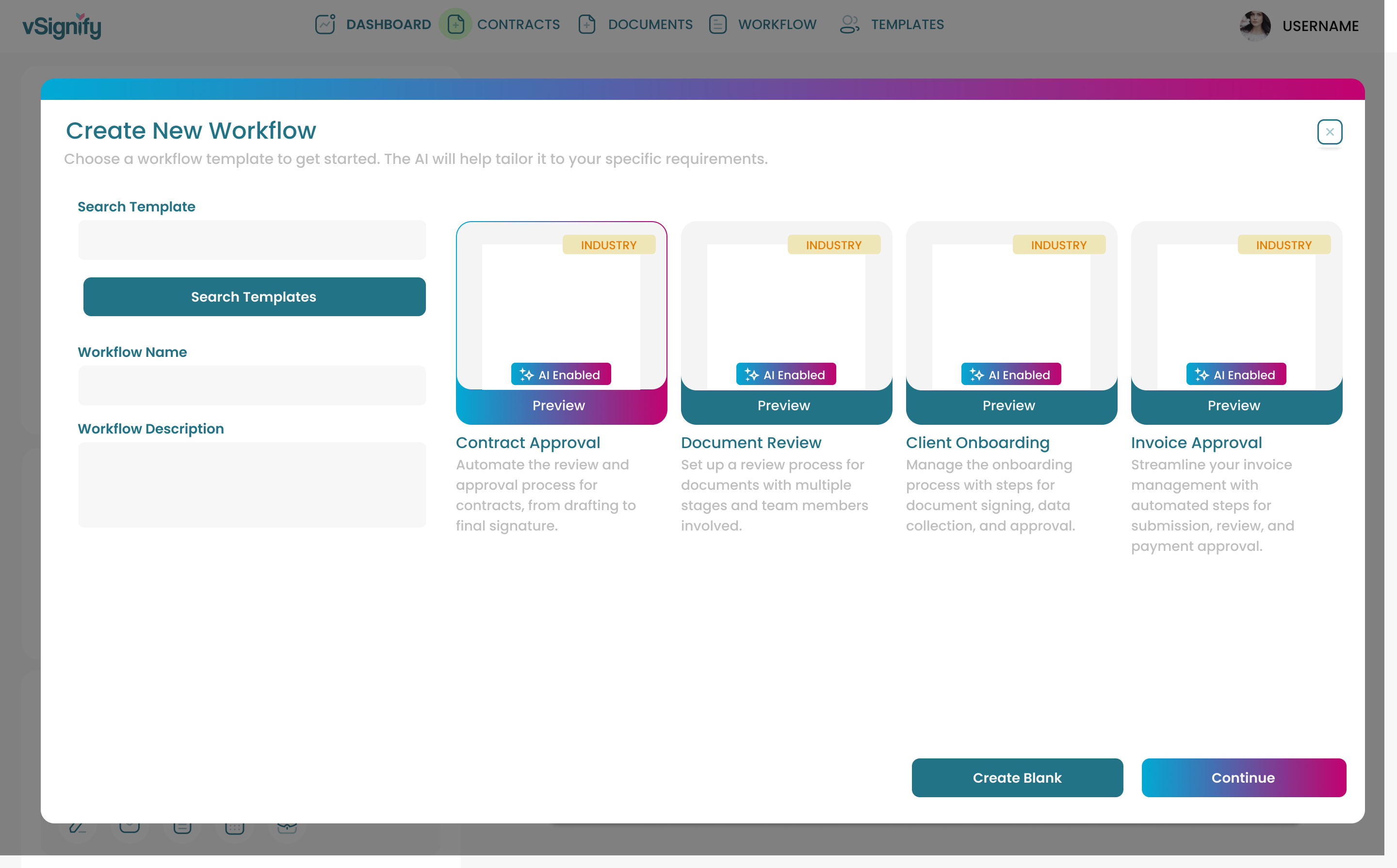 screenshot of vSignify