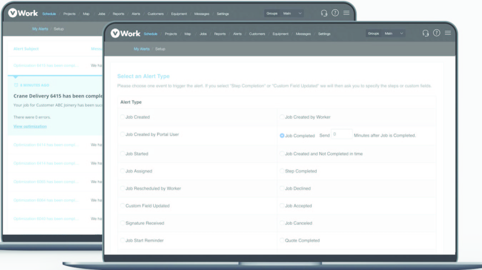 screenshot of vWorkApp