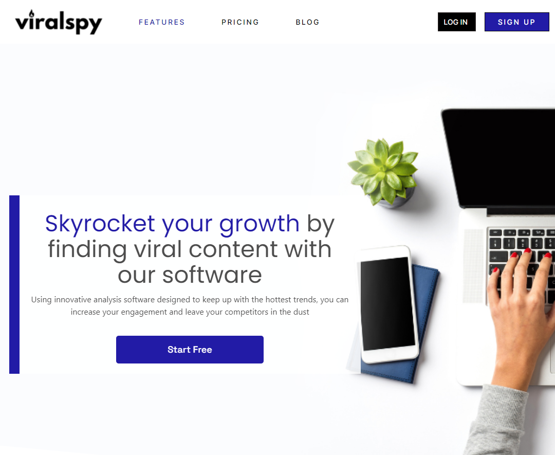 screenshot of viralspy