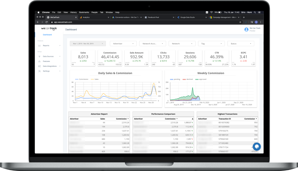 screenshot of wecantrack