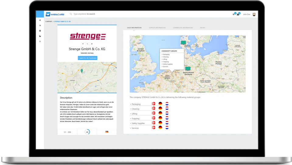 screenshot of wescale