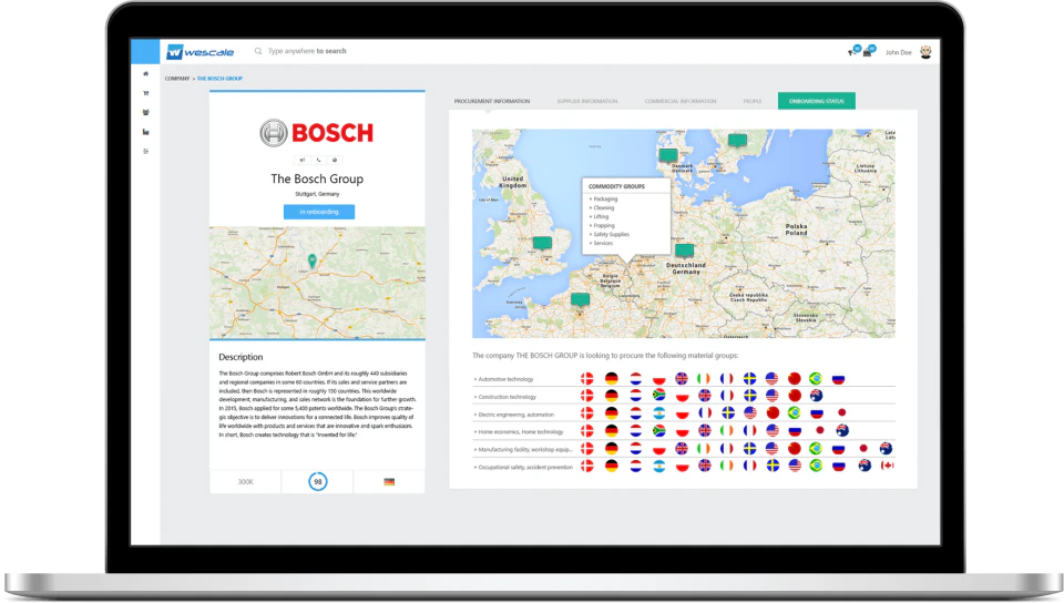 screenshot of wescale