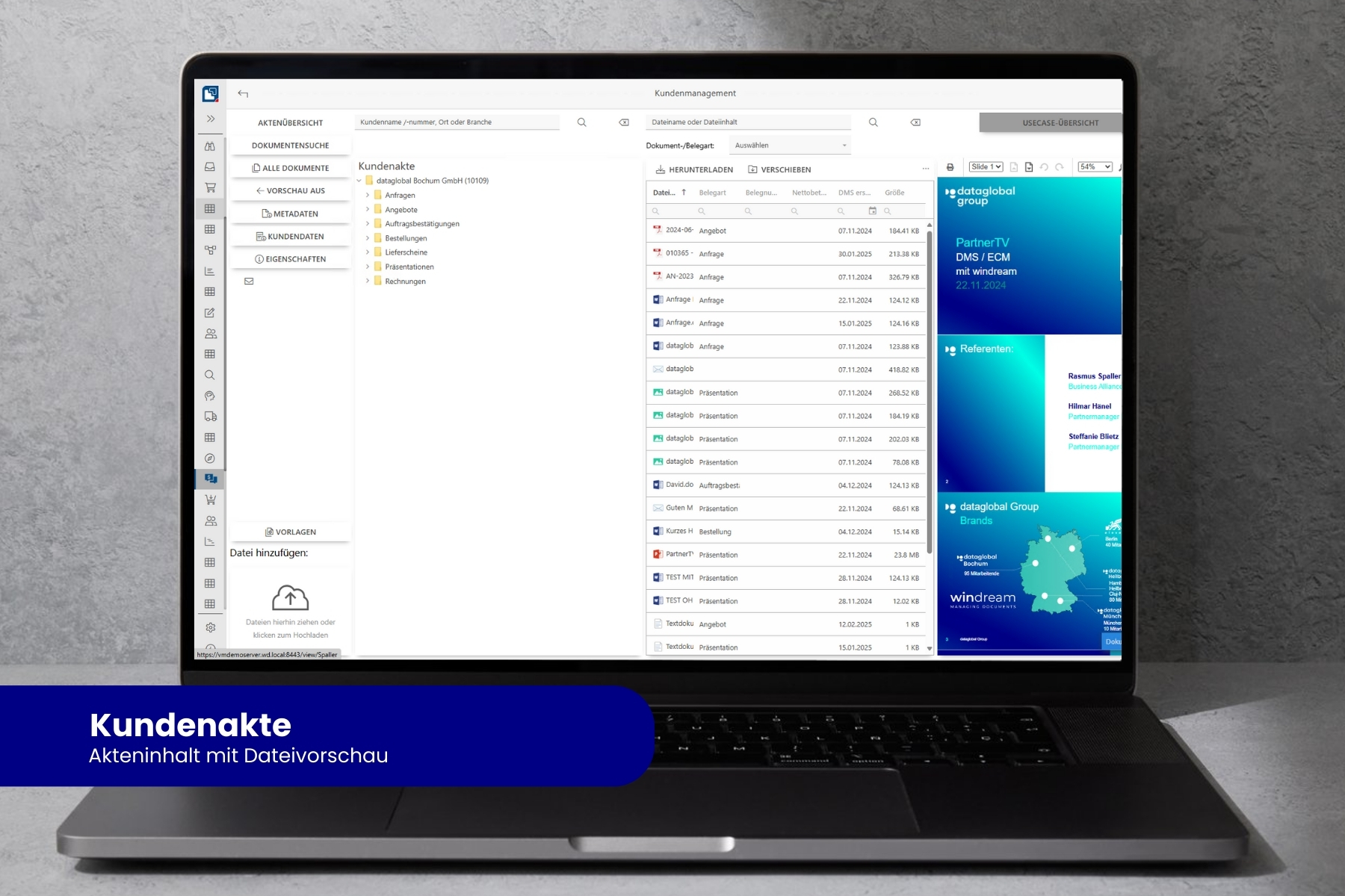 screenshot of windream