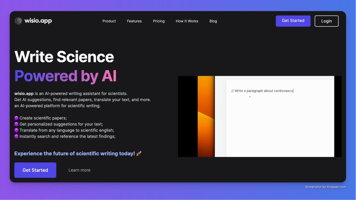 screenshot of wisio.app