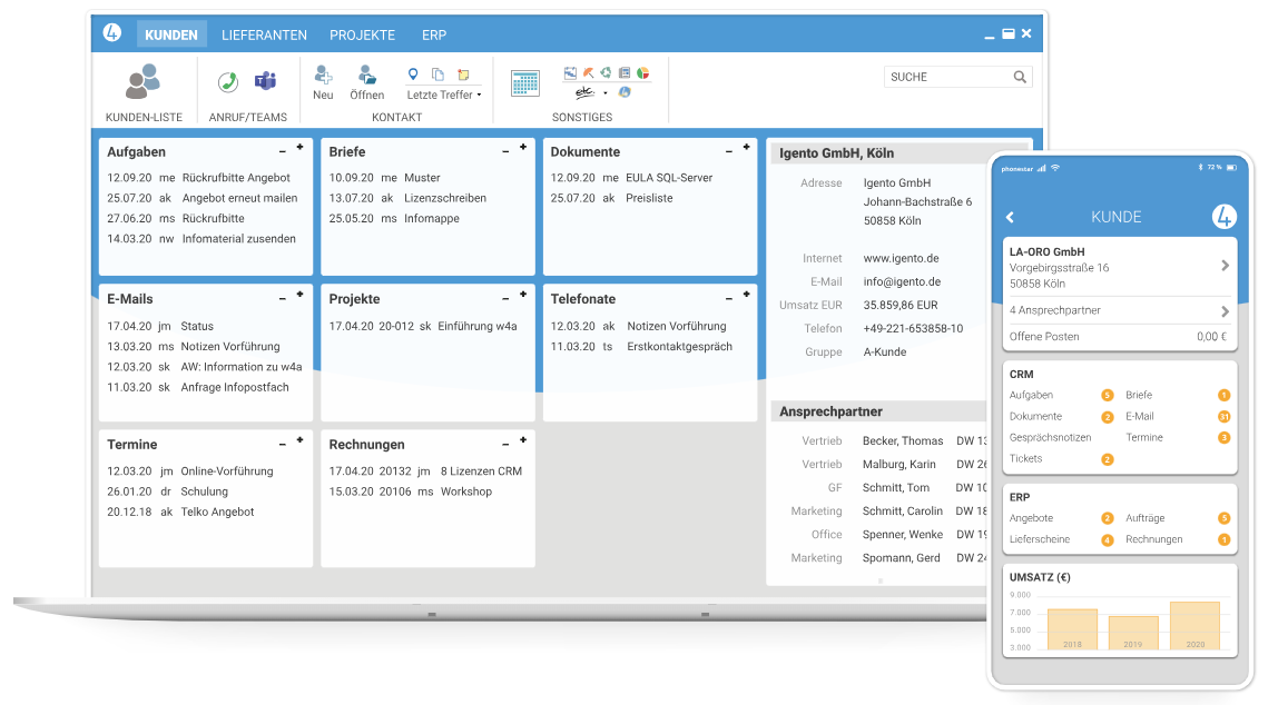 screenshot of work4all