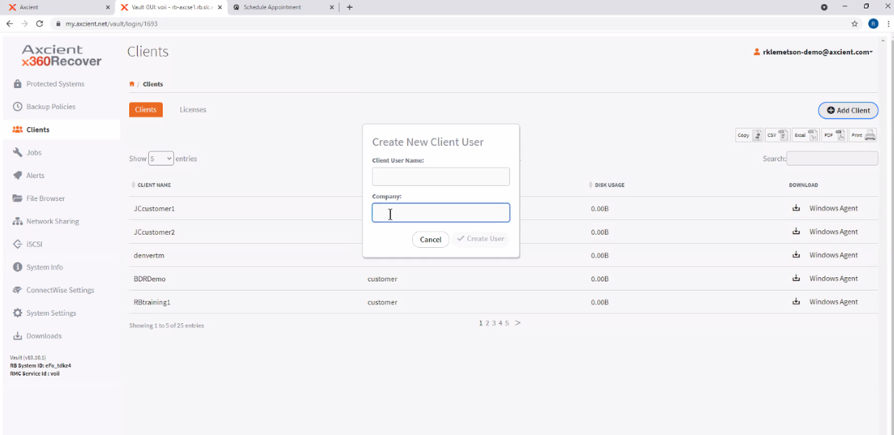 screenshot of x360Recover