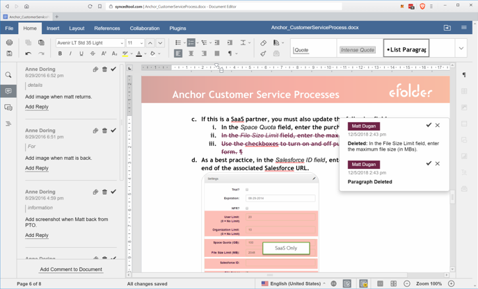 screenshot of x360Sync