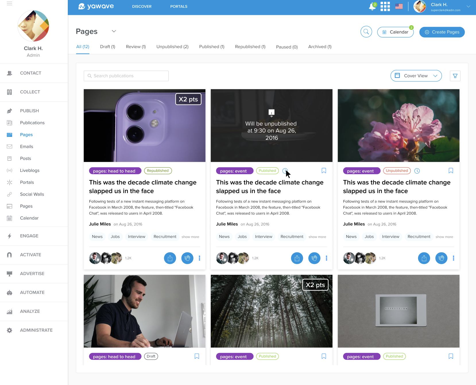 screenshot of yawave