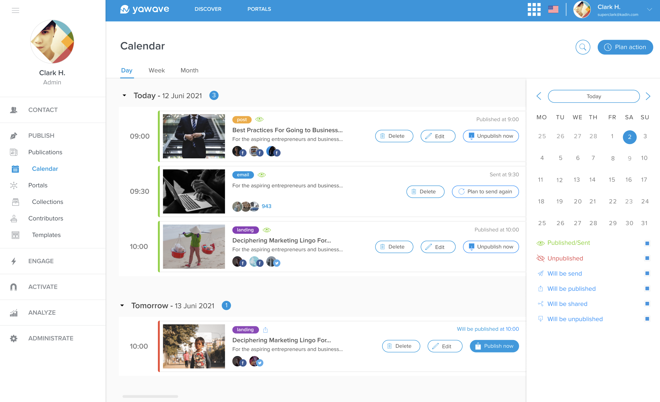 screenshot of yawave
