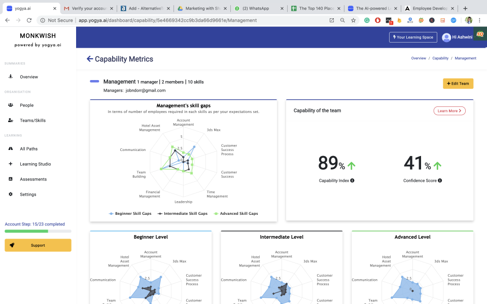 screenshot of yogya.ai