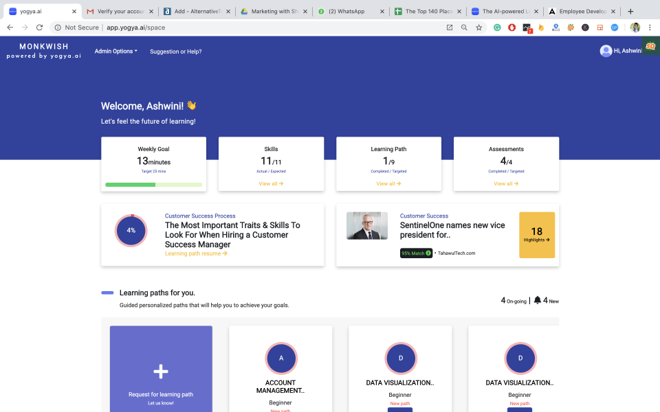 screenshot of yogya.ai